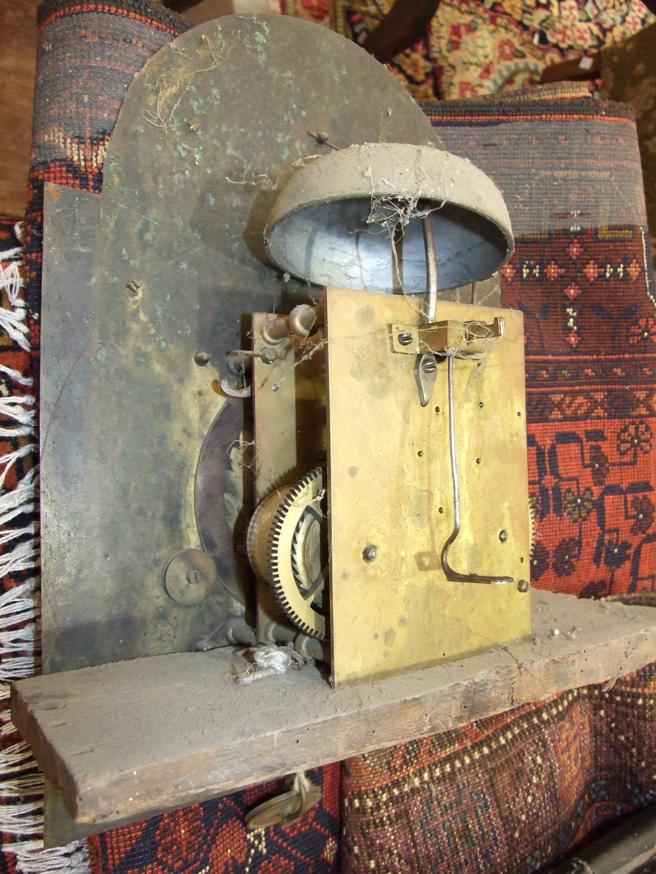 Walter Michell, Plymouth, a mid-18th century long case clock, the green lacquered case decorated - Image 6 of 7