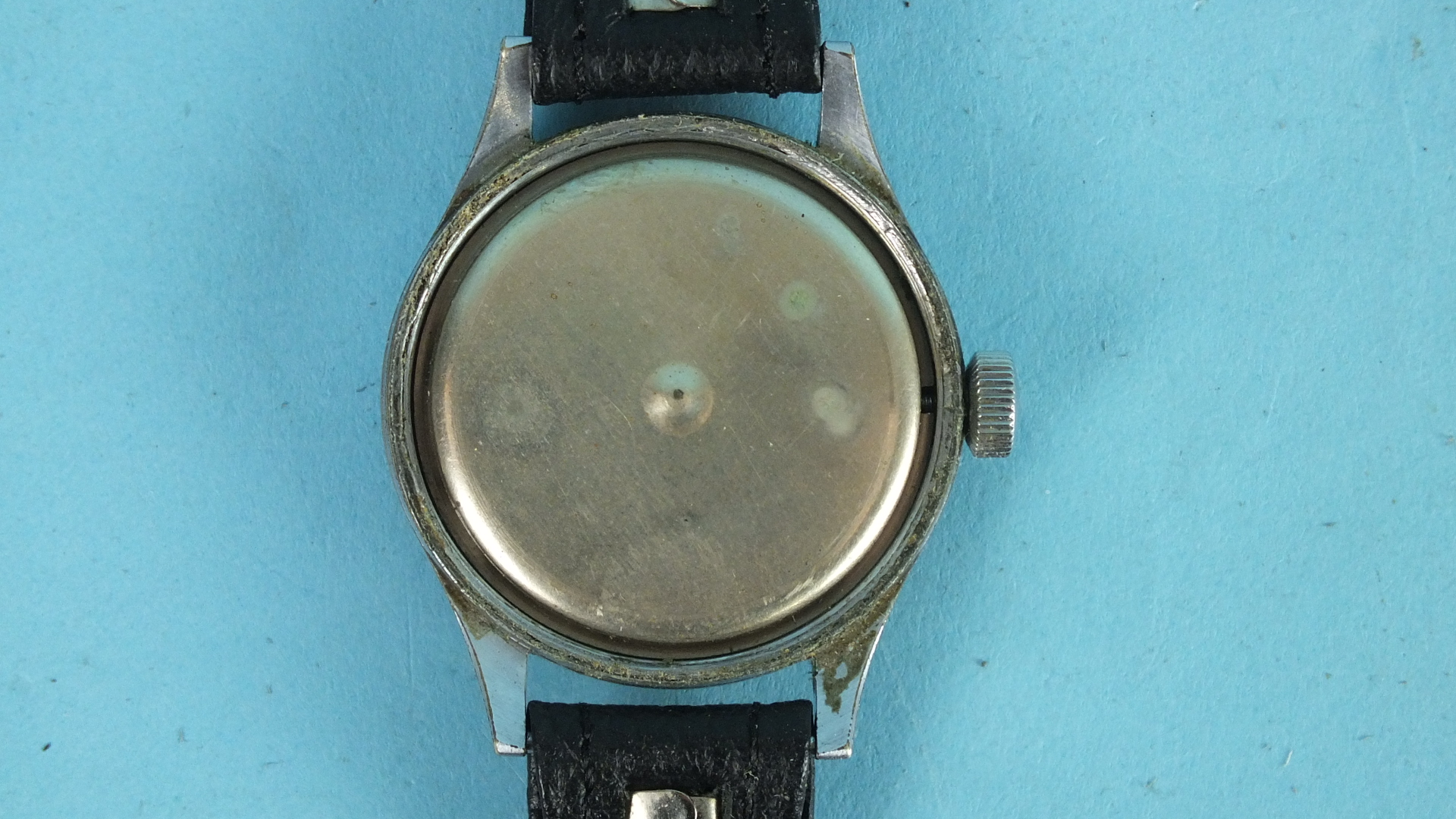 Buren, a gent's Buren Grand Prix military issue steel-cased manual-wind wrist watch, the black - Image 4 of 5