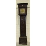 William Drury, Banbury, an antique oak long case clock, the 10'' brass dial with silvered chapter