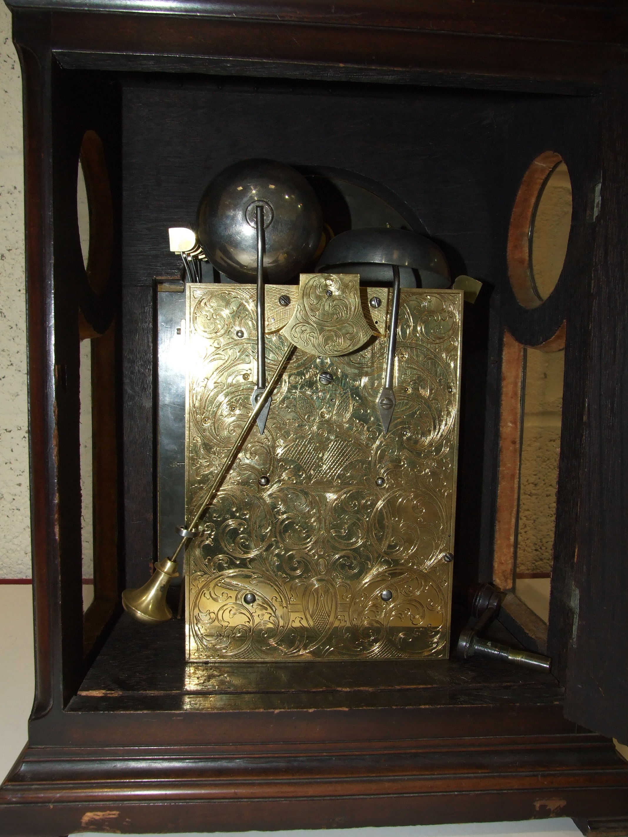 William Ward, London, a late-18th century mahogany bracket clock, the caddy-top case with brass - Image 2 of 11