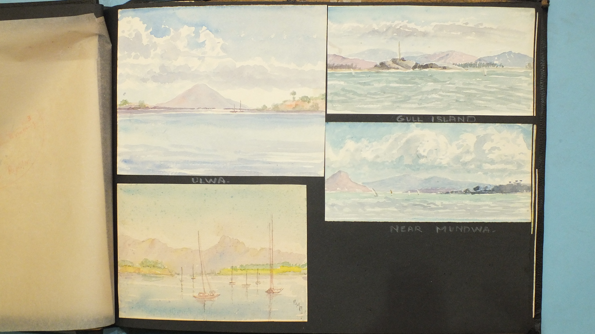 E M Gregson, a book of watercolour sketches of Indian landscapes, including Bandadara, Srinagar, - Image 2 of 5