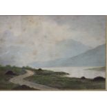 Douglas Alexander RHA (1871-1945) MOUNTAINOUS LAKE SCENE Signed watercolour, 26 x 36cm and a