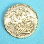 A Queen Victoria 1897 sovereign, Melbourne Mint.