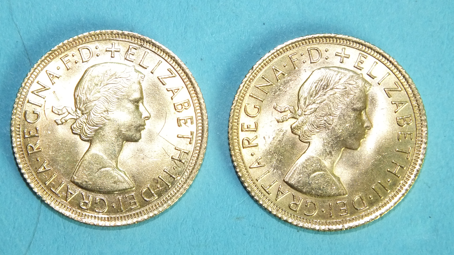 Two Elizabeth II 1964 sovereigns, (2). - Image 2 of 2