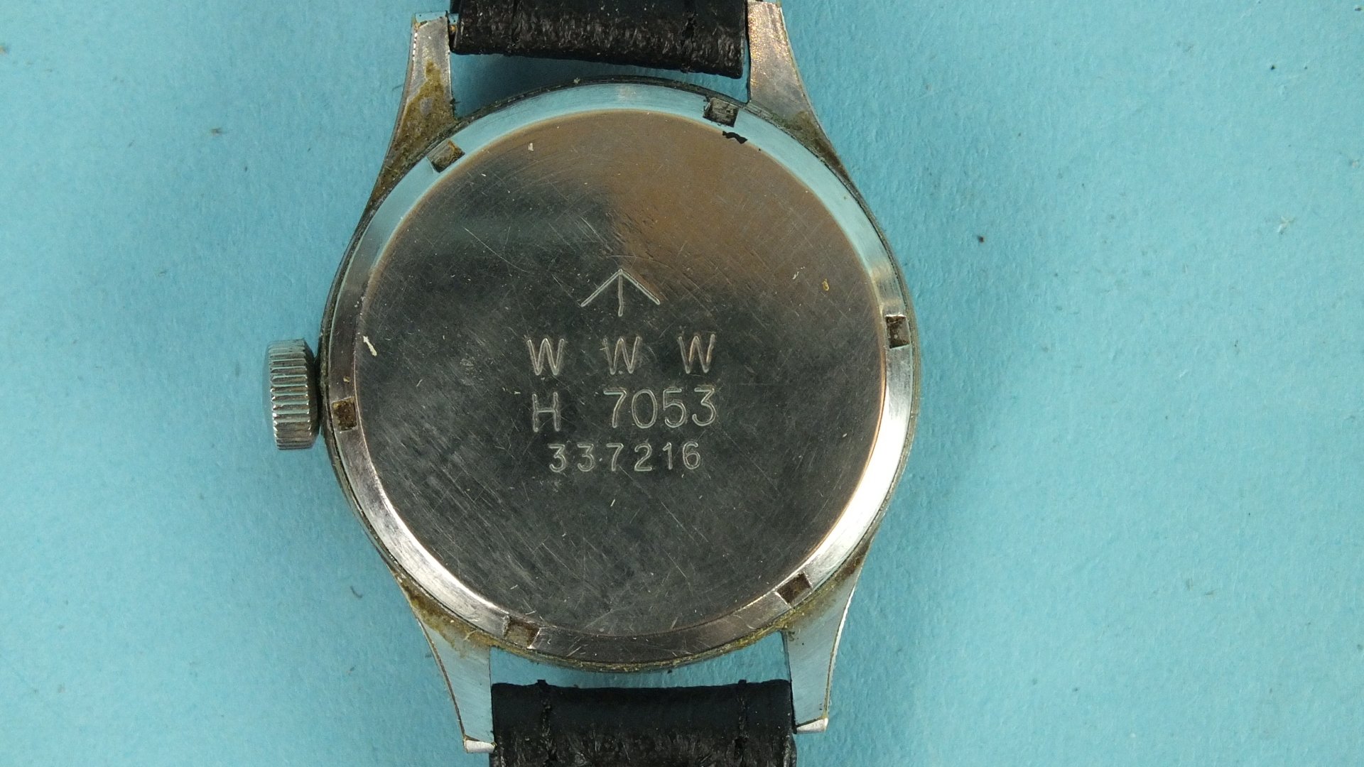 Buren, a gent's Buren Grand Prix military issue steel-cased manual-wind wrist watch, the black - Image 3 of 5