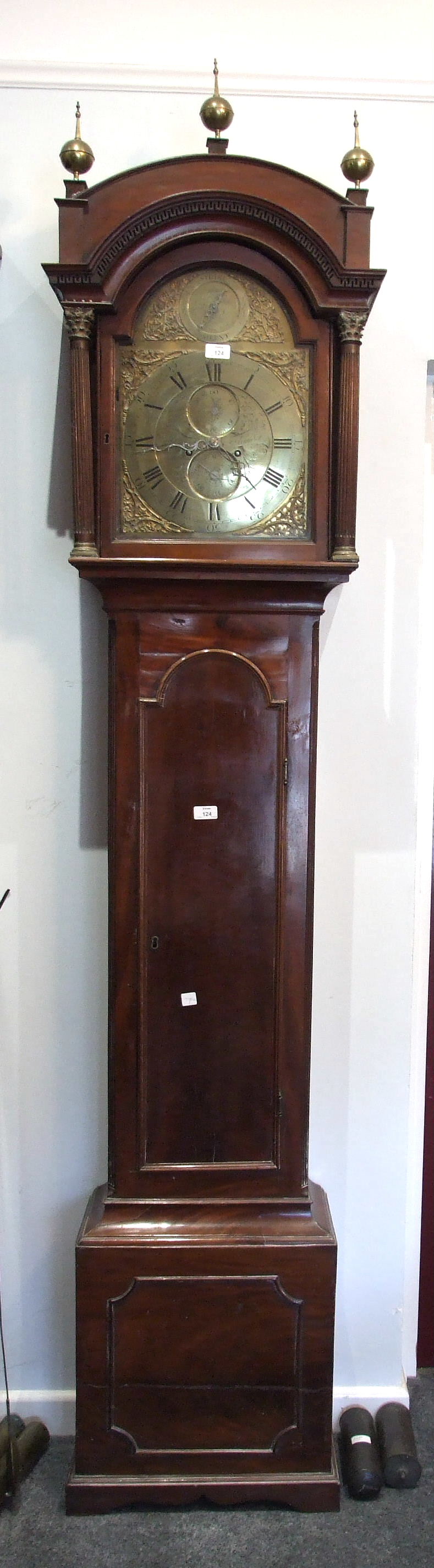 Robert Burfield, Arundel, a late-18th century mahogany long case clock, the case with two-stage