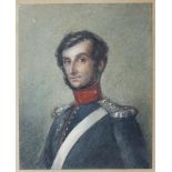 19th century English School PORTRAIT OF WILLIAM HAY DRESSED IN MILITARY UNIFORM Unsigned