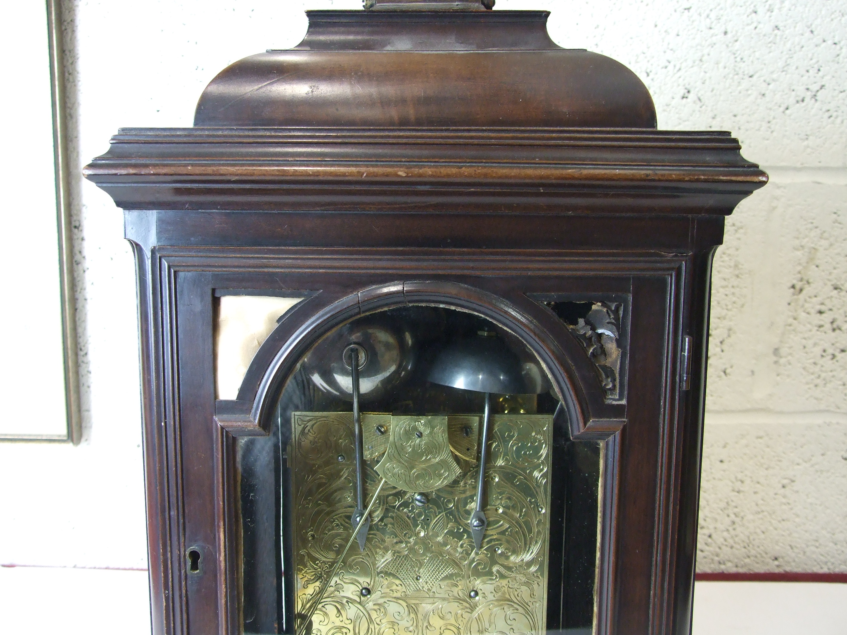 William Ward, London, a late-18th century mahogany bracket clock, the caddy-top case with brass - Image 9 of 11