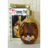 John Haig & Co. Dimple Whisky, 26 2/3 fl.oz., 70% vol, with plastic cap and wire, one bottle in box,