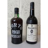 Warre's 1983, bottled 1985, one bottle, Porto Messias 1968, one bottle, (2).