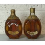 John Haig & Co. Dimple Whisky in wire-bound bottle with spring cap and foil, and another bottle with