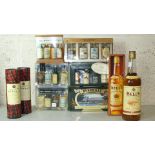 A collection of single malt whisky miniatures, (16), Bush Mills Irish Whiskey miniatures, (6),