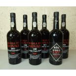 Quinta do Noval LBV, 1990 five bottles, 1991 one bottle, (6).