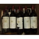 France, Chateau La Lauzette Listrac Medoc 1993, high shoulder, good labels, (2 damaged), seventeen