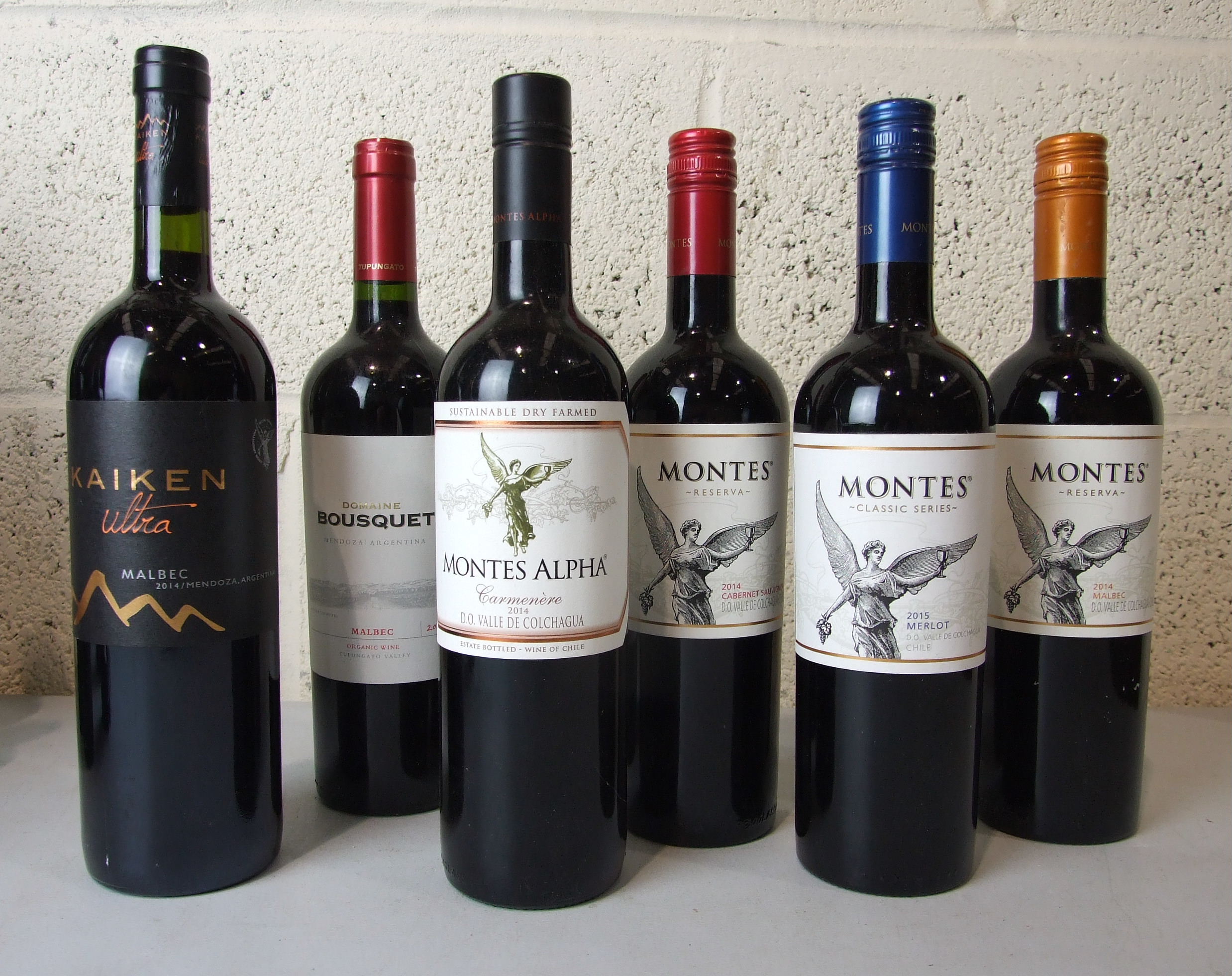 Argentina and Chile, a mixed lot of various vintages, twelve bottles, (12).