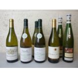 France, Chablis, five bottles of various vintages; Germany, Reisling 2003, two bottles, (7).