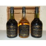 France, Rhône, Cellier des Dauphins, two bottles red 1983, one bottle white 1980, open-top OWC,(3).