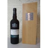 Taylors' Very Old Single Harvest Port 1966, ltd edn, 20% vol, 75cl, one bottle in fitted beechwood