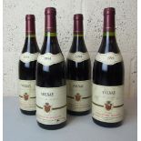 France, Volnay, Marchand Bolnot 1994, high shoulder, good labels, four bottles, (4).