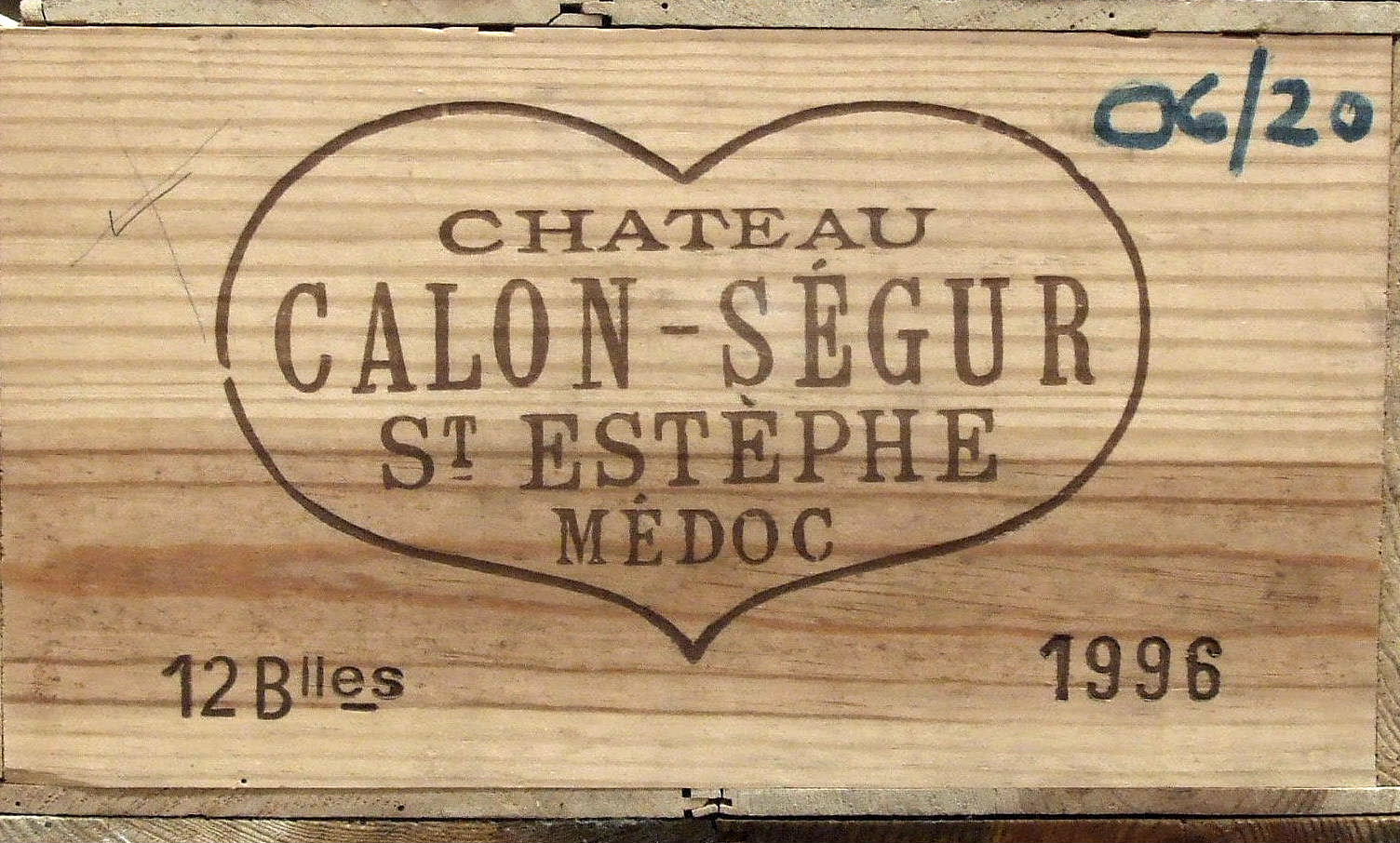 France, Chateau Calon Segur St Estephe 3ème Cru 1996, twelve bottles, OWC, (12).