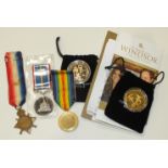 A 1914-15 Star and 1914-1919 War Medal awarded to 200543 Pte A Bridges Glouc R & 2445 Pte A