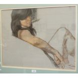 Ken Symonds, 'Head and Shoulders, Hilary', a pastel, 49 x 63cm, inscribed and titled verso, also,