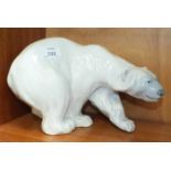 A Royal Copenhagen figure of a polar bear on the prowl No.1137, 18cm high.