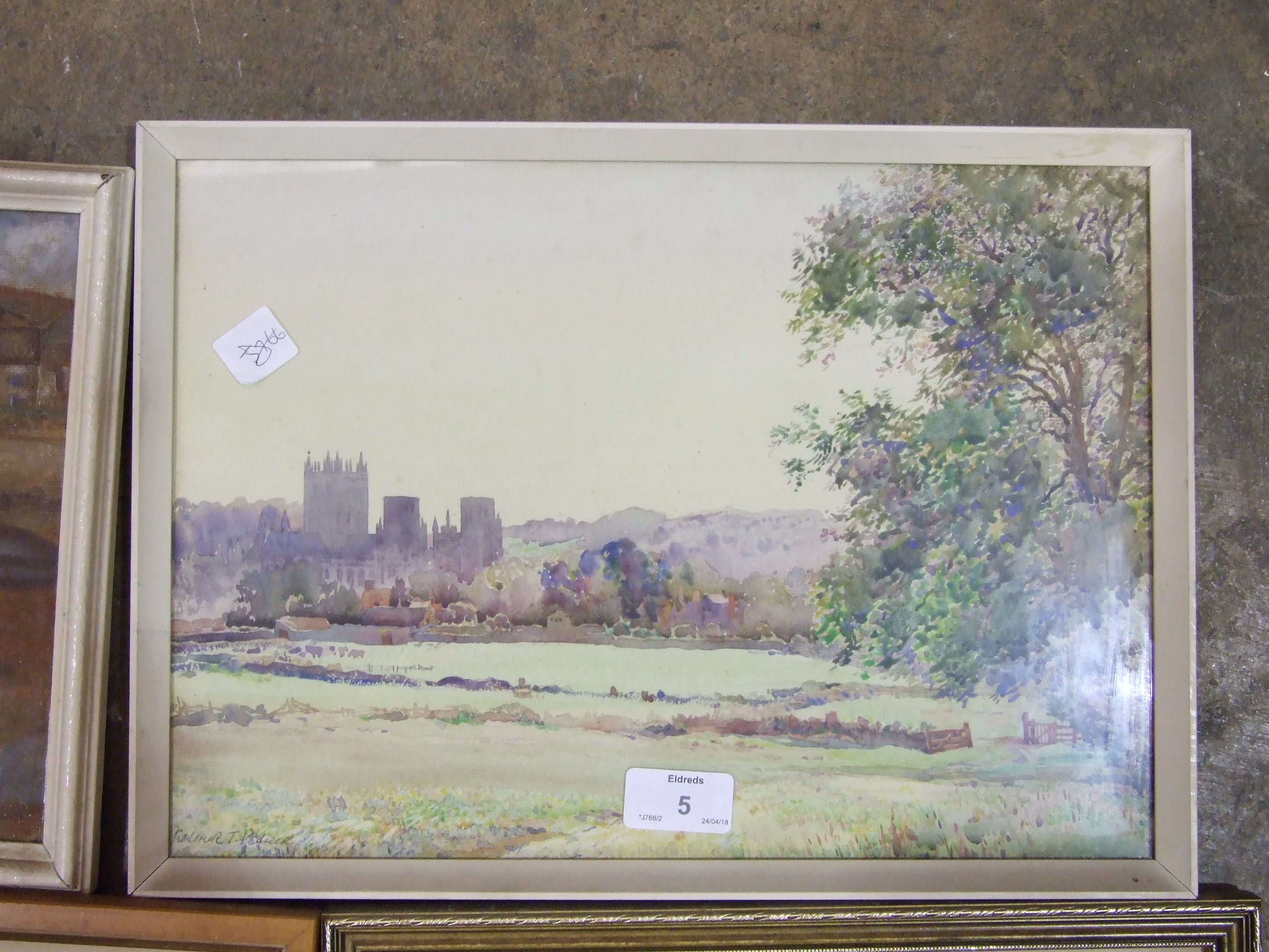 Frederick T Pedrick, 'Wells Cathedral', a signed watercolour, 24.5 x 34.5cm, titled verso and