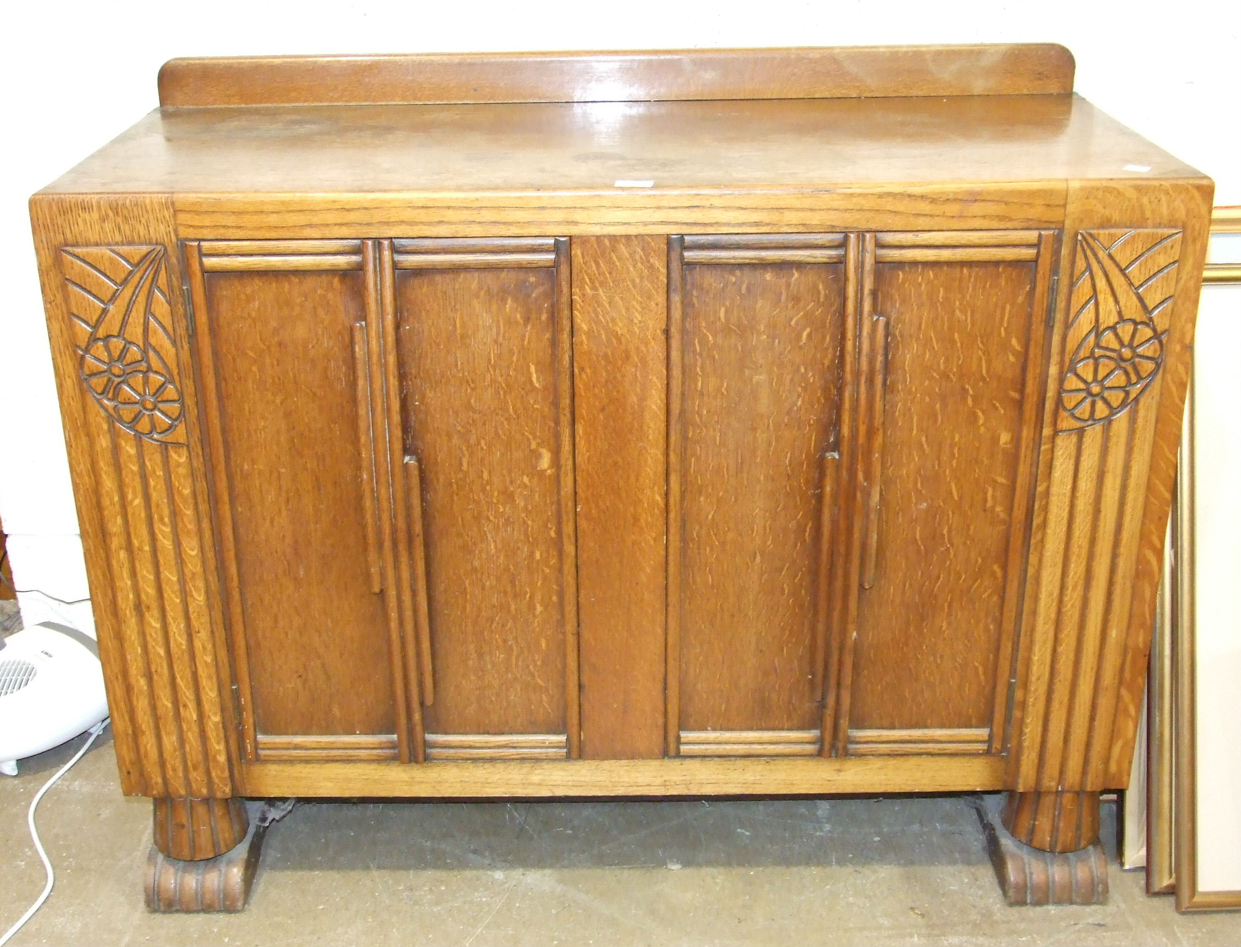 A Late-Victorian stained mahogany bow-front chest of two short and three long drawers, 115cm wide - Image 2 of 2