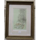 After Sir William Russell Flint, 'Madame Du Barry, The Reclining Beauty', a framed print, 39 x