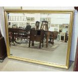 A modern gilt-framed rectangular wall mirror, 103.5 x 132cm.