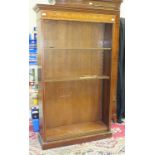 A reproduction inlaid mahogany tall open bookcase, 110cm wide, 184cm high.