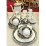 Sixteen pieces of Royal Doulton 'Antique Gold' decorated coffee ware and nineteen pieces of Royal