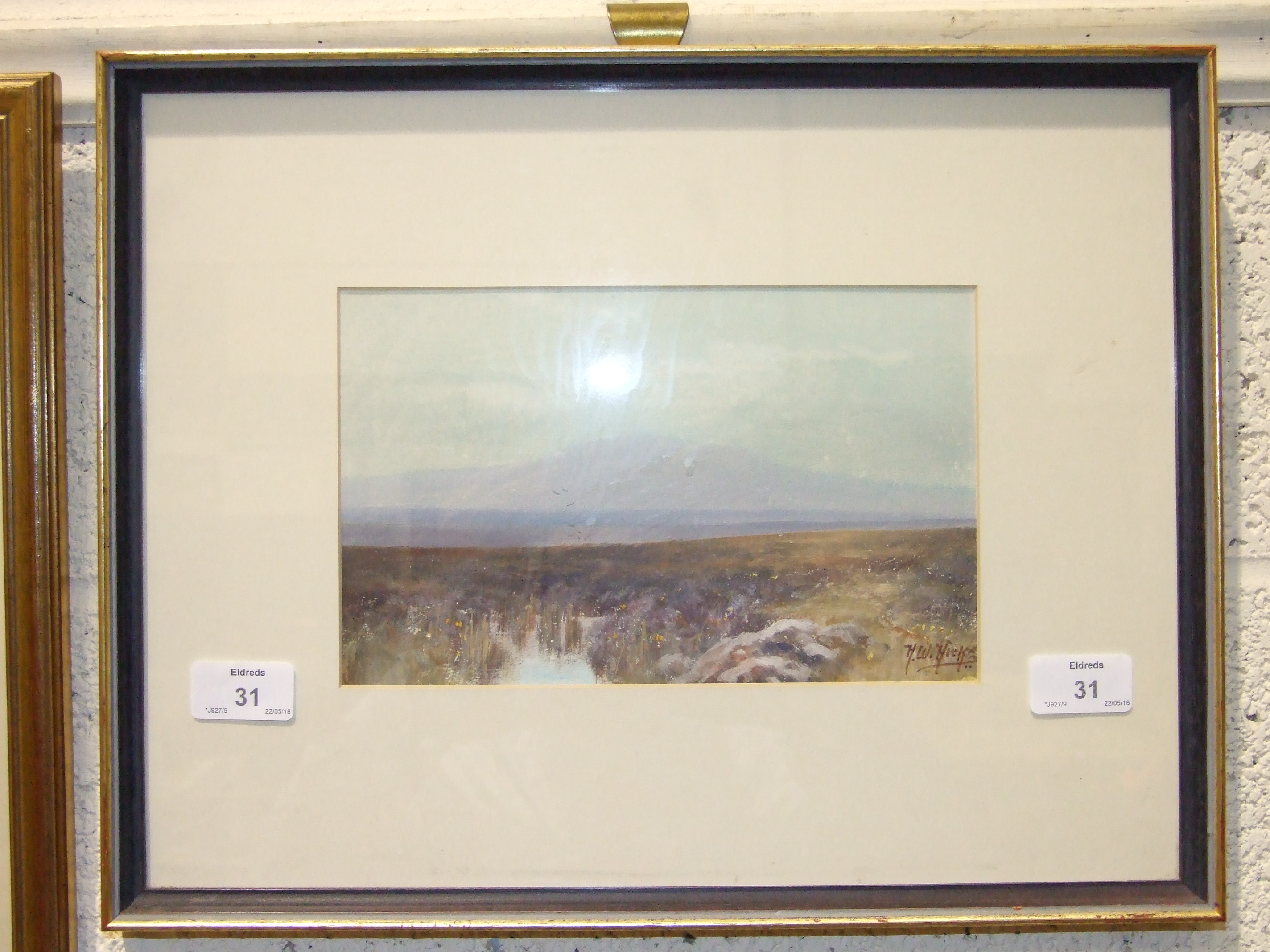 Herbert William Hicks (1880-1944) YES TOR, DARTMOOR Signed watercolour, 14.5 x 23cm. - Image 2 of 2