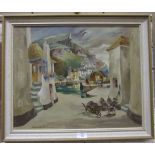 •Frederick T W Cook (1907-1982) POLPERRO HARBOUR Signed oil painting on canvas, 39.5 x 49cm.