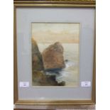 G H Jenkins (1843-1914) THE LION ROCK, KYNANCE COVE Signed watercolour, 25.5 x 19cm.