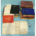 A quantity of GWR and other railway rule books, Fowey Harbour Byelaws and other ephemera.