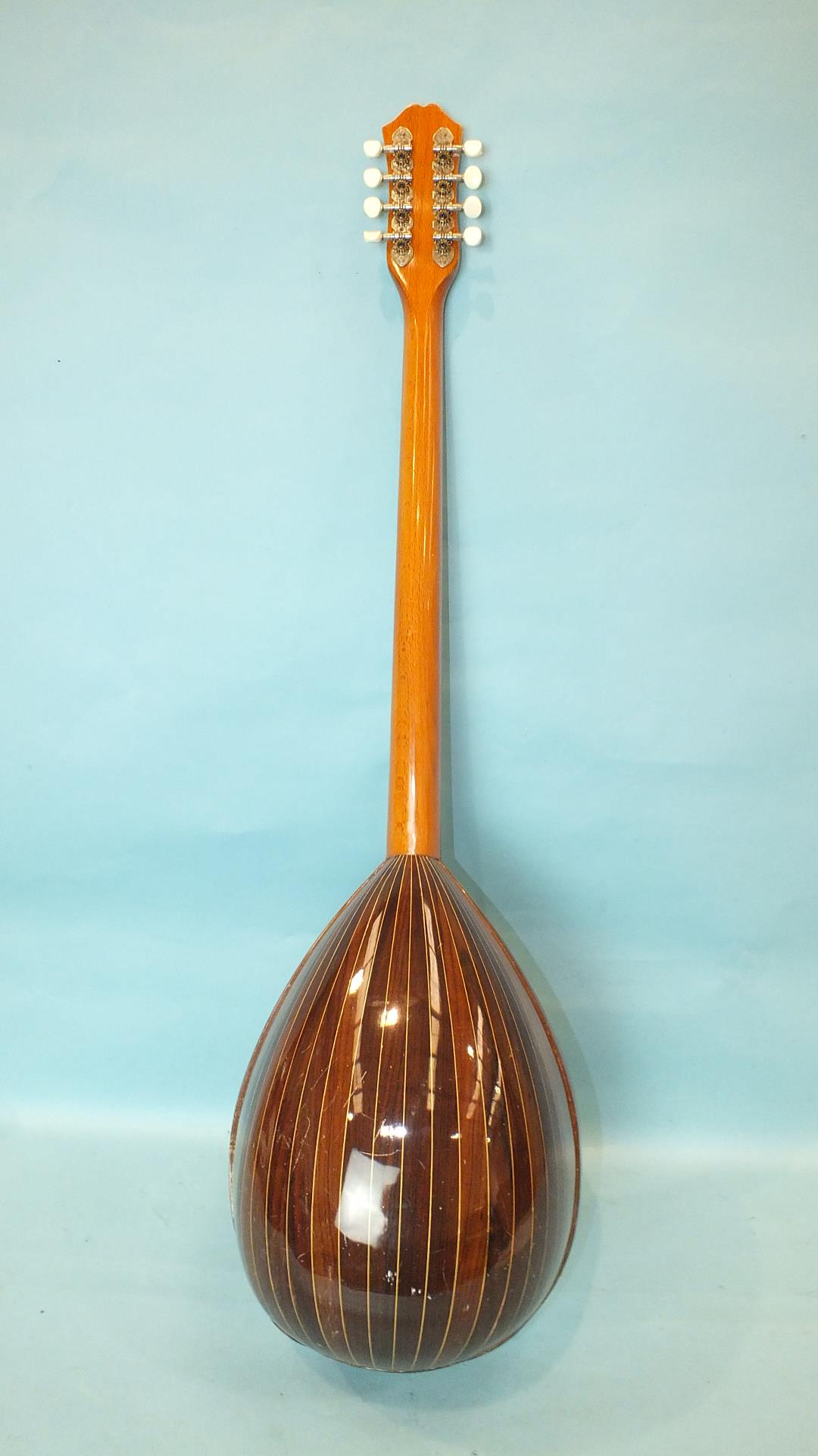 A modern 8-string bouzouki with bowl back and tortoiseshell inlaid soundboard, 99cm. - Image 2 of 2