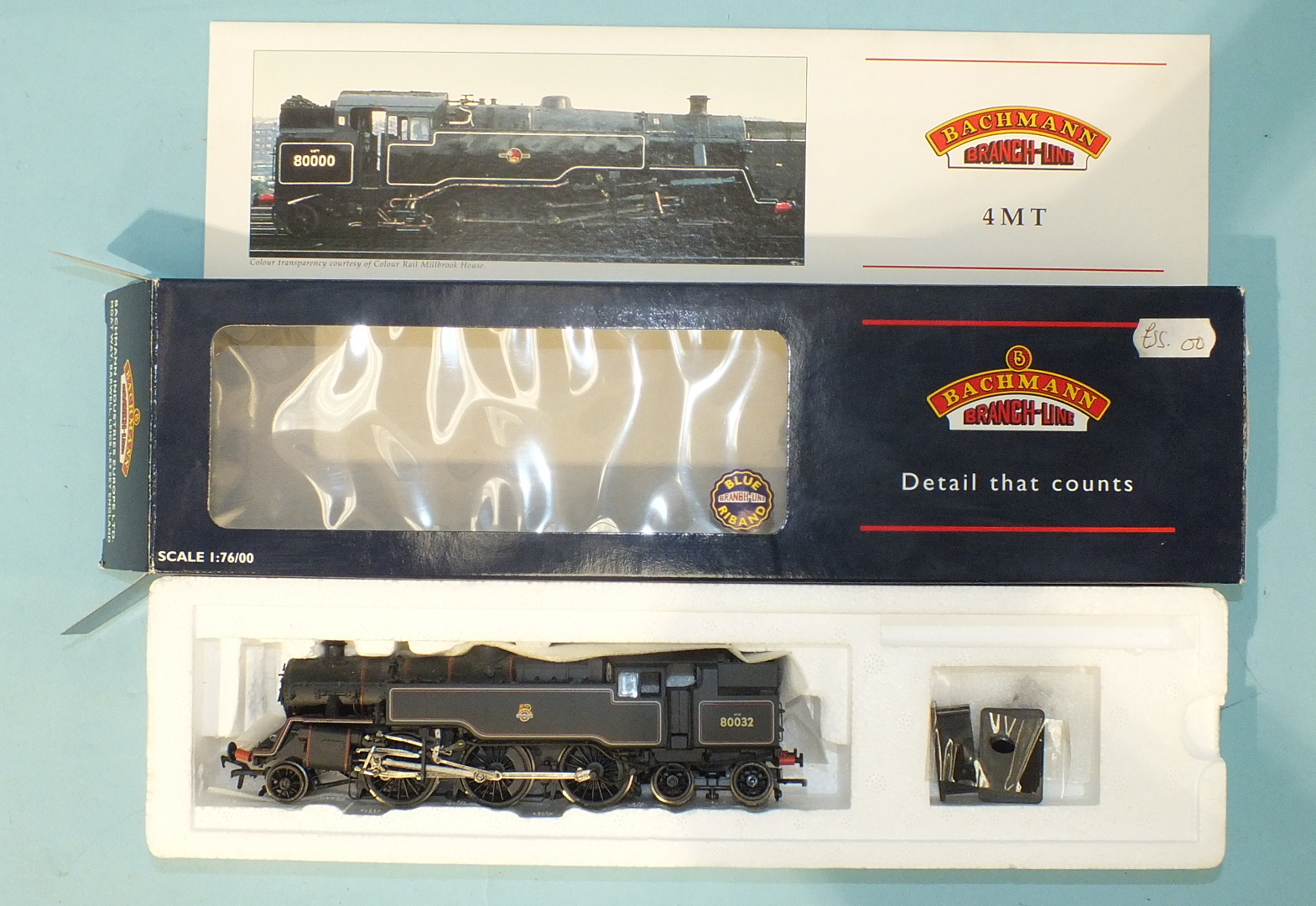 Bachmann OO gauge 32-353, Standard Class 4MT Tank Engine, no. 80032, boxed.