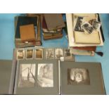 A large quantity of photographs, late 1800-1950's, in albums and loose.