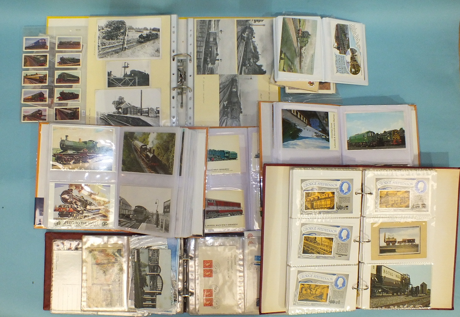 A quantity of mainly modern postcards of locomotives.