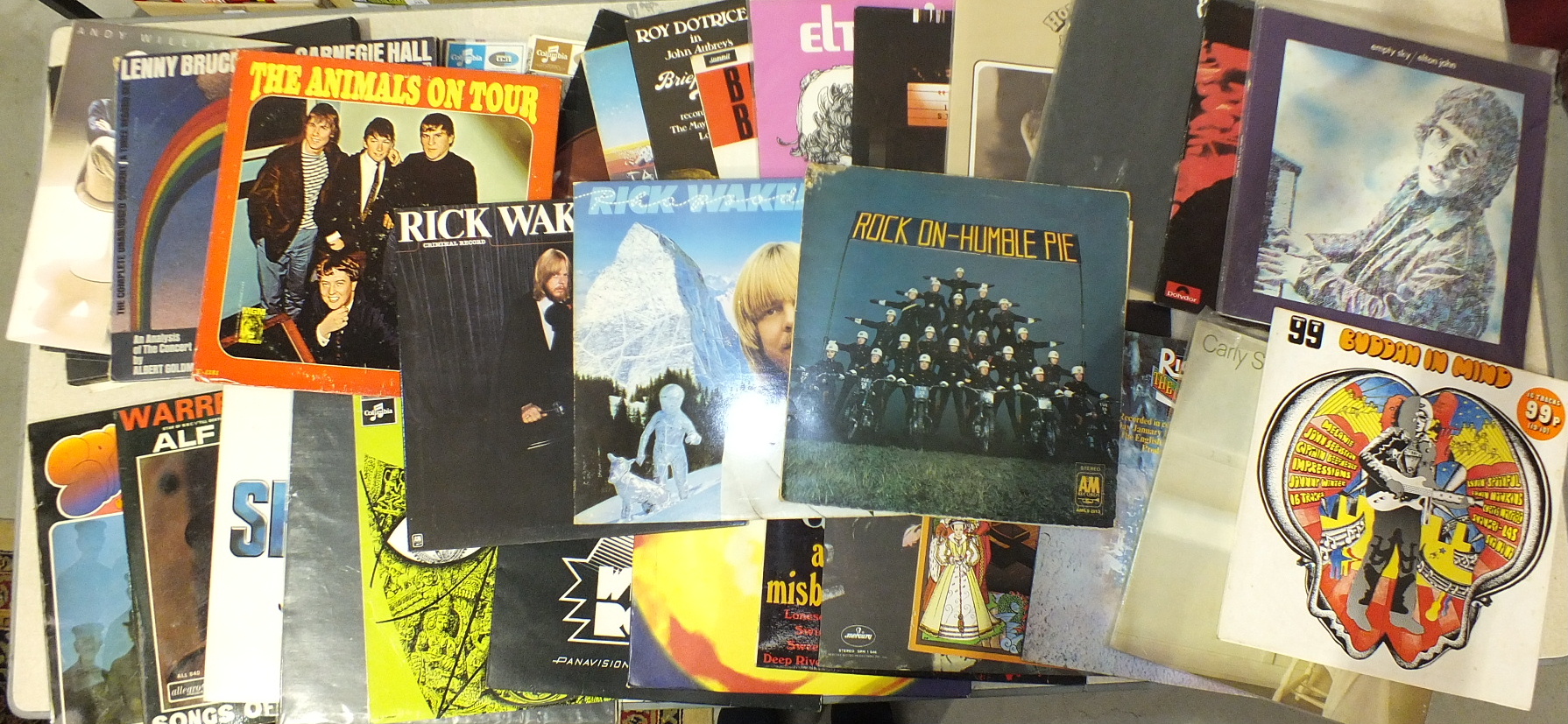 A collection of approximately sixty various LP's, including Elton John, The Animals, etc. and a