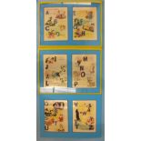 A Disney ABC, a set of six Walt Disney transparencies c1950, each letter represented by a Disney