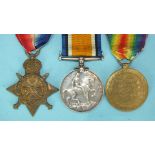 A WWI trio awarded to GS-10926 Pte T F Ridgeway R Fus: 1914-15 Star and British War and Victory