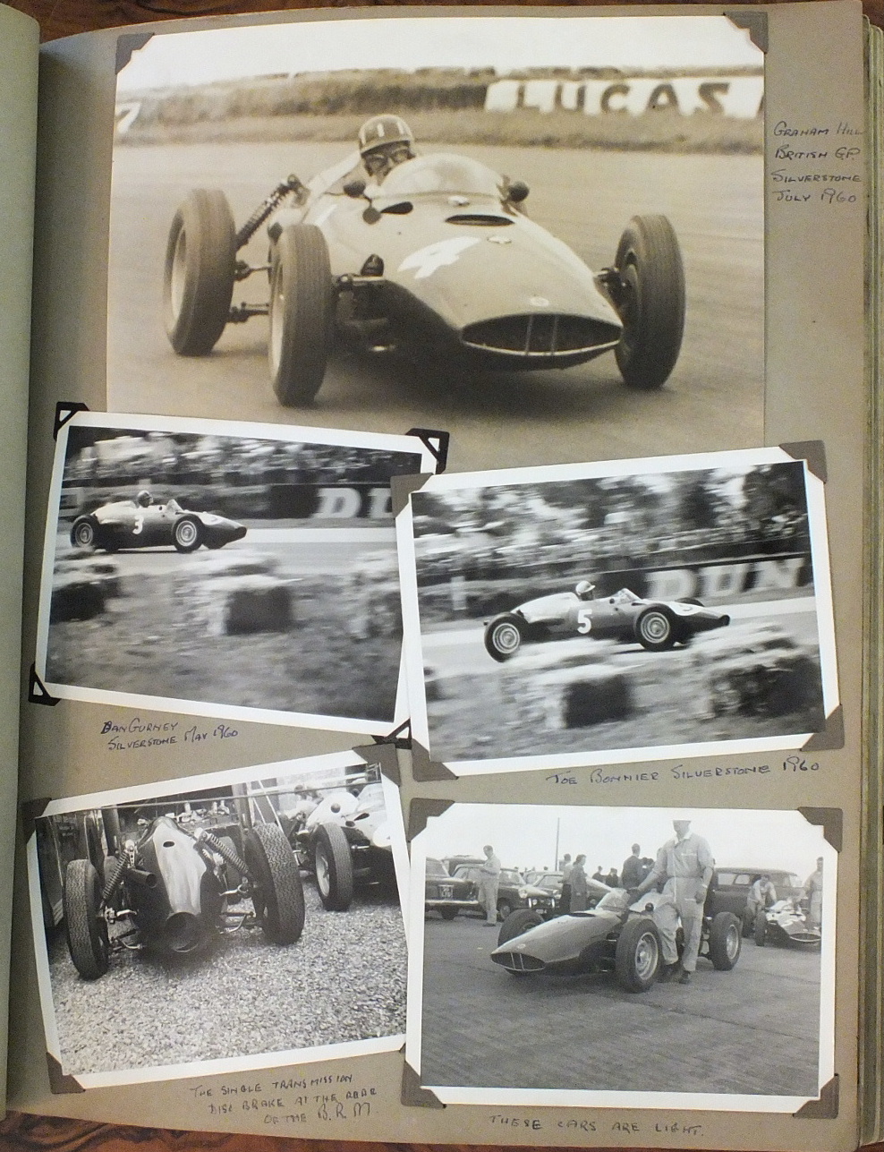 A fascinating Motor Racing album c1959 containing approximately 450 black and white photographs, - Image 5 of 10