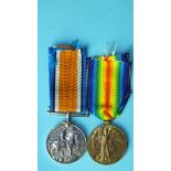 A WWI pair awarded to 15075 Pte H Gerry Som. L. I: British War and Victory Medals.