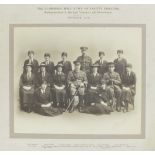 A large group portrait of the Cambridge Hall Staff of County Director.......Voluntary Aid Detachment