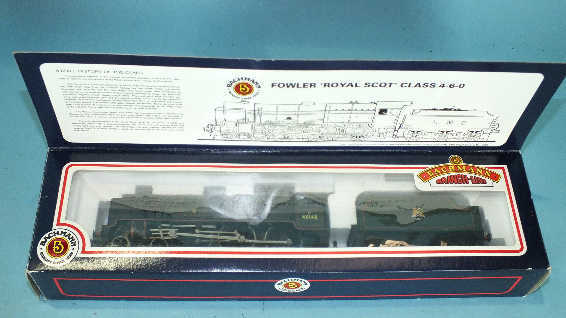 Bachmann OO gauge, 31-278 BR Royal Scott Class 4-6-0 locomotive 'The Manchester Regiment', no.46148,