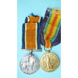 A WWI pair awarded to 40242 Pte E E Newman N. Staff. R: British War and Victory Medals.