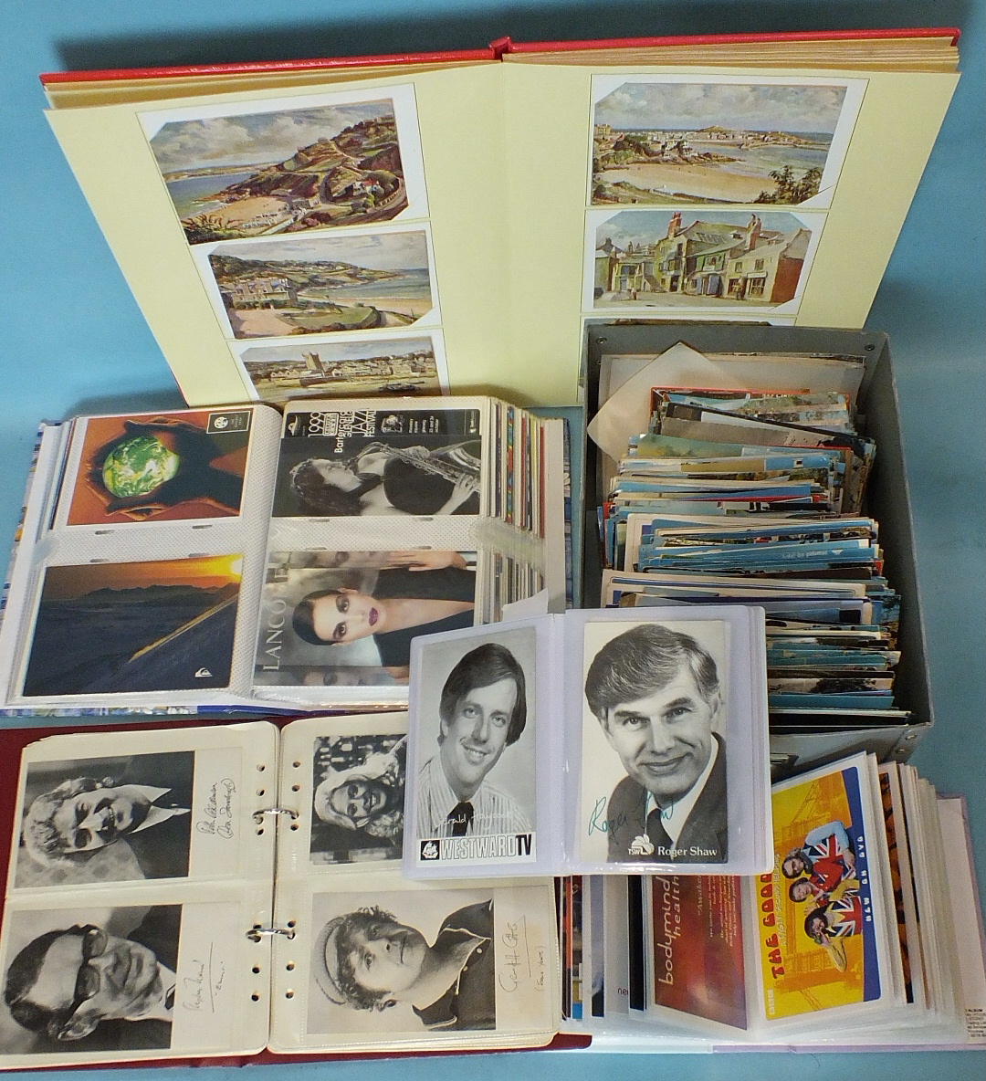 A large quantity of modern postcards, all world, in albums and loose, approximately 700 and a